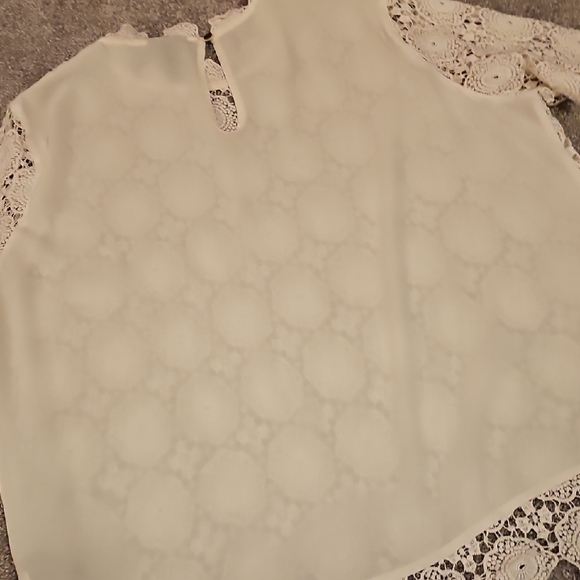 ❄️Who What Wear White Lace Blouse #Z - Picture 5 of 6